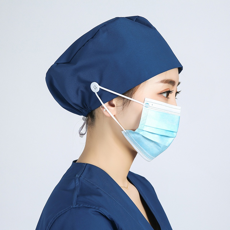 Mũ Tròn Co Giãn Thêu Họa Tiết Cho Bác Sĩ / Y Tá / Nha Khoa