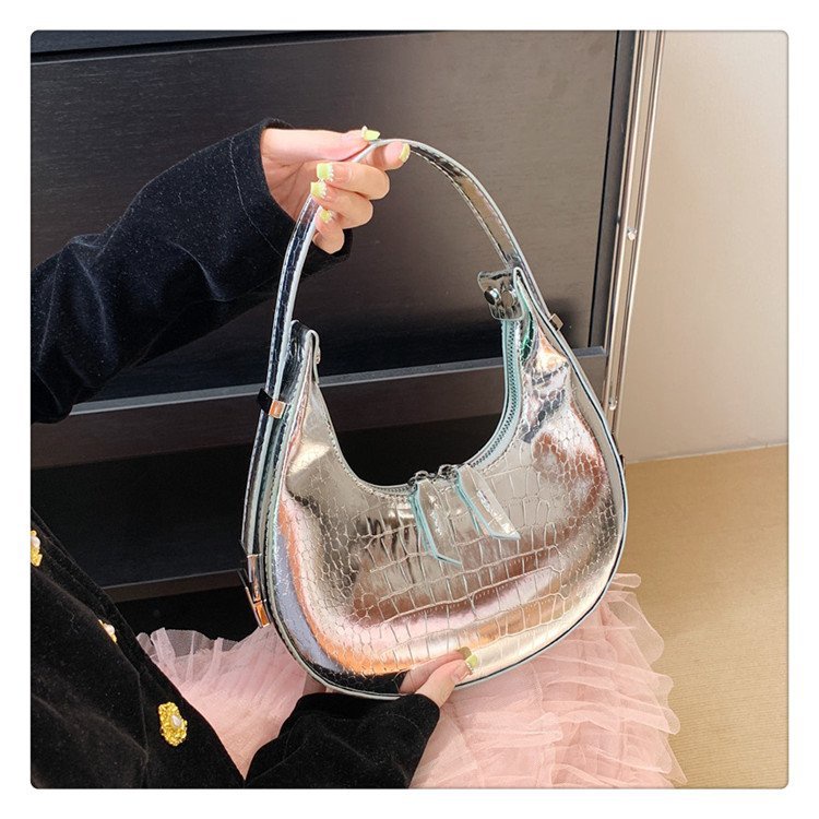 Túi Xách JASMIN NOIR Đeo Vai Họa Tiết Da Cá Sấu Thời Trang Hàn Quốc Cho Nữ