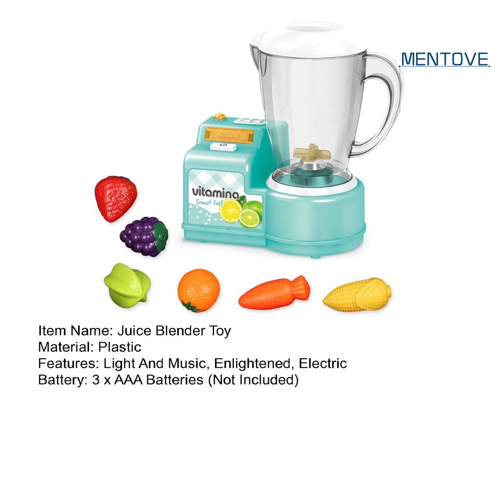 1 Bộ Máy Xay Sinh Tố Đồ Chơi Có Đèn Và Nhạc Cho Nhà Búp Bê