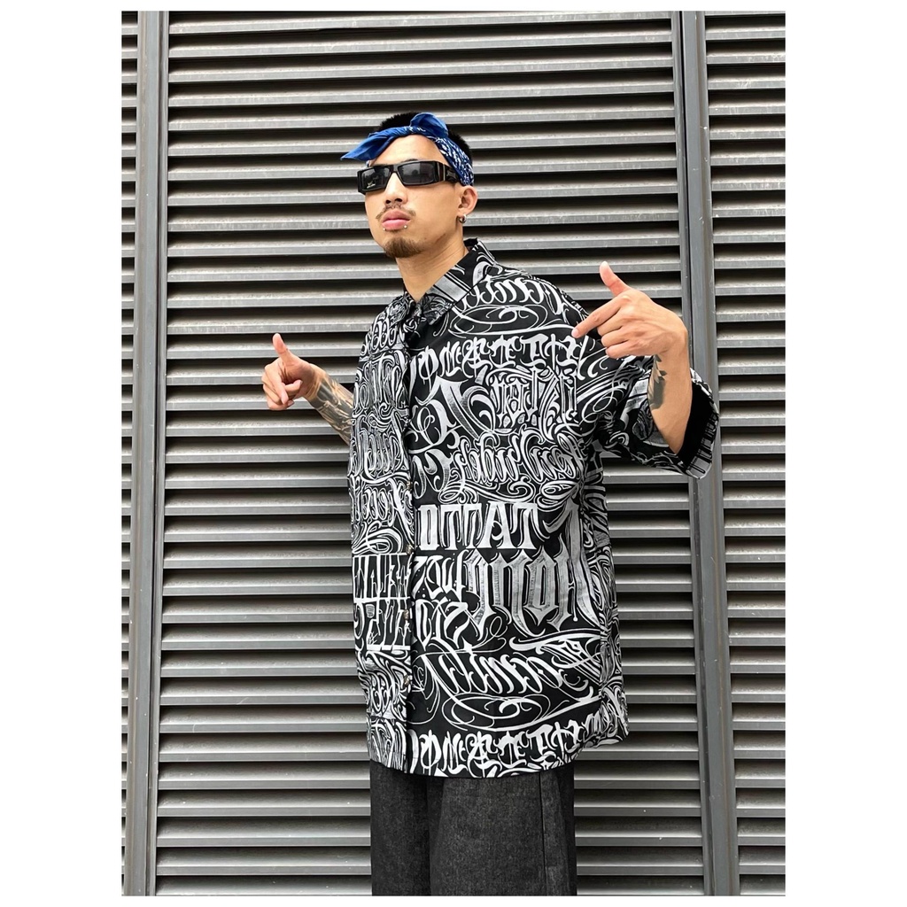 Áo Thun Tay Ngắn In Hoa Kiểu Hip-Hop Đường Phố Cá Tính