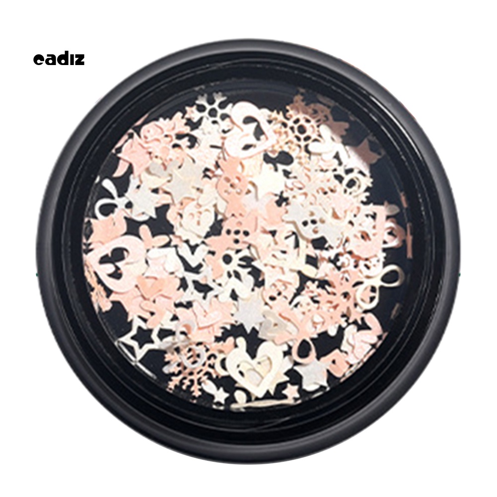 Hộp 100 Hạt Kim Sa Siêu Mỏng Hình Bông Tuyết Trang Trí Móng Tay