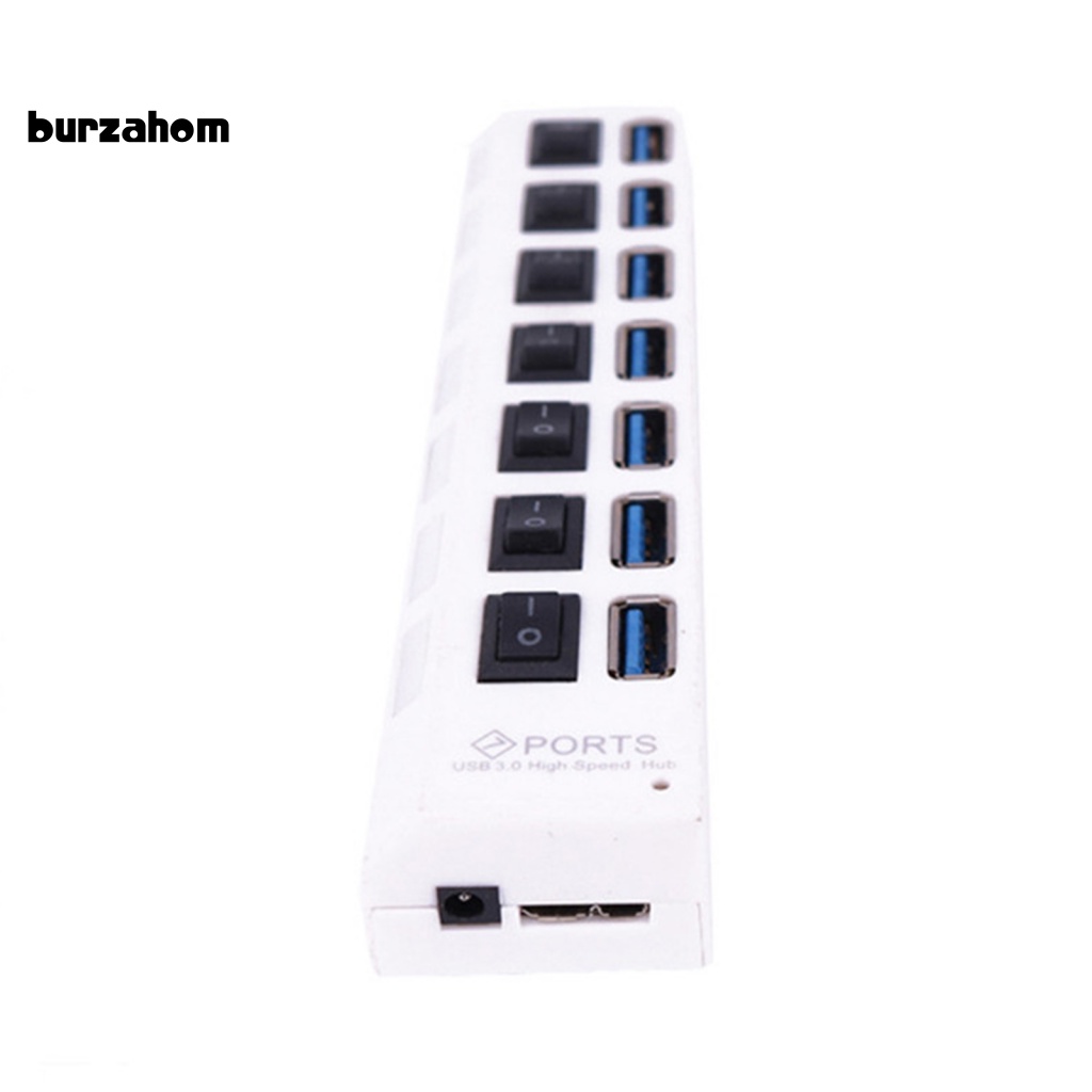 Bộ Chia 7 Cổng USB 3.0 Kèm Công Tắc Tiện Dụng Cho Máy Tính