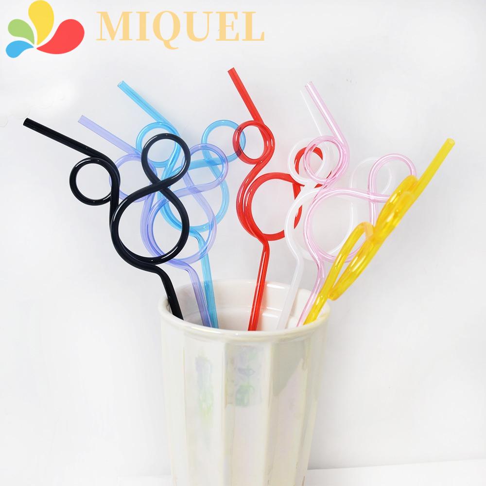 Set 10 Ống Hút Nhựa Hình Chuột Mickey Nhiều Màu Có Thể Tái Sử Dụng