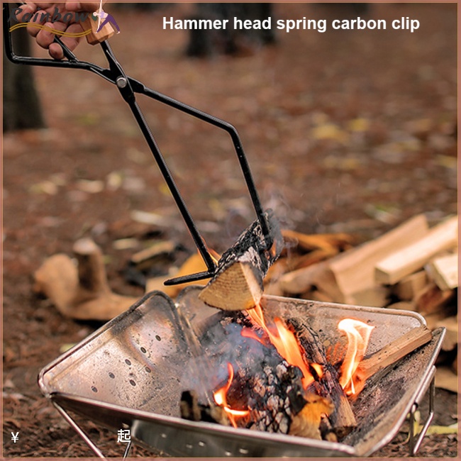 Kéo Gỗ Lửa Đa Năng Cách Nhiệt Có Tay Cầm Bằng Gỗ Tiện Lợi Dành Cho Cắm Trại Ngoài Trời