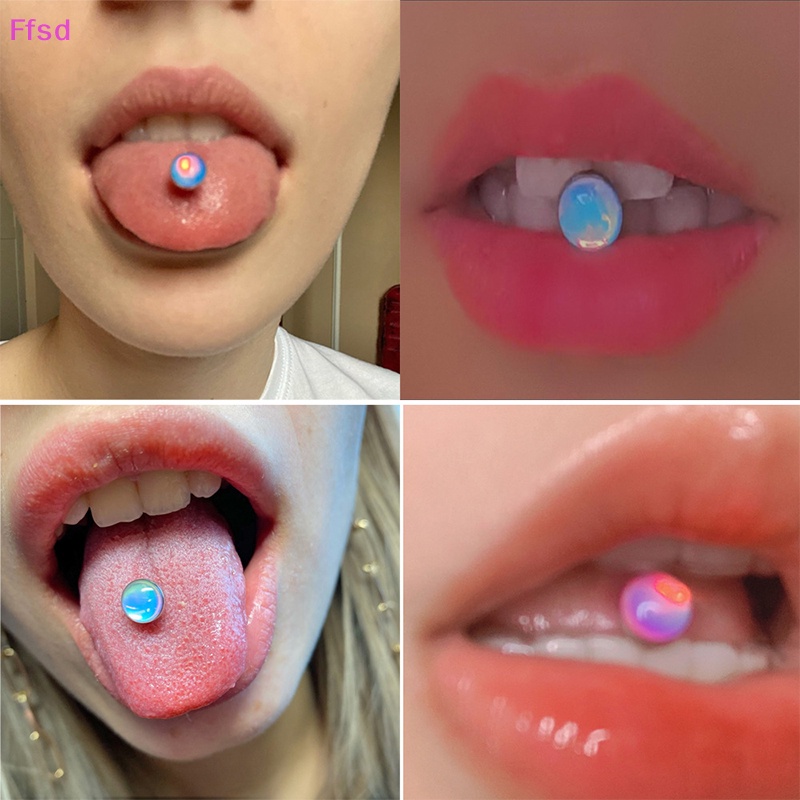 {Ffsd} 1 Chiếc Khuyên Lưỡi Bằng Thép Phẫu Thuật Lấp Lánh Helix Mới * Bán Chạy