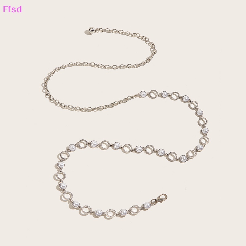 {Ffsd} Thắt Lưng Dây Xích Kim Loại Mỏng Đính Đá Trang Trí Đầm Sơ Mi Đa Năng Thời Trang Mới * Bán Chạy