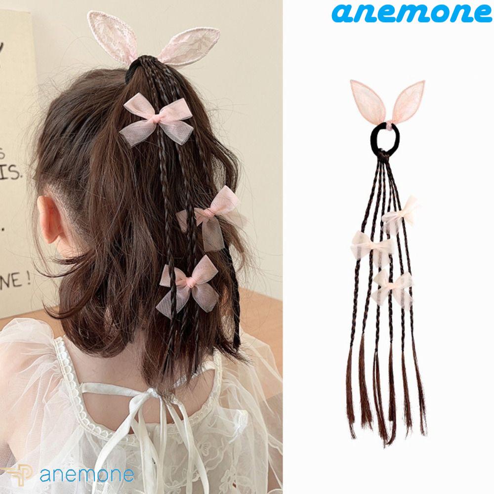 Băng Đô Tai Thỏ Bện Dây Cao Su Tự Nhiên Dễ Thương Dành Cho Bé Gái Tập Boxing