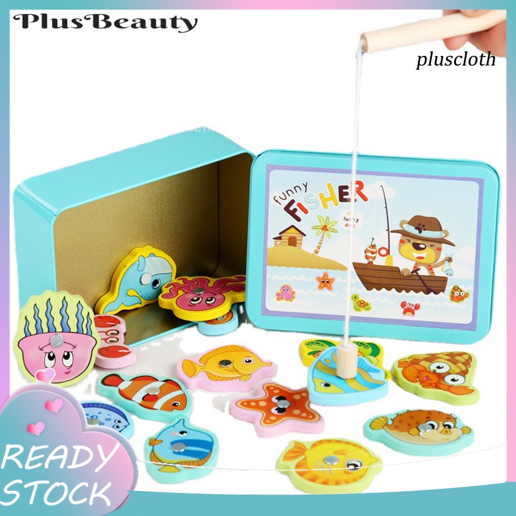 1 Bộ Đồ Chơi Câu Cá Bằng Gỗ Màu Sắc Tươi Sáng Vui Nhộn Cho Bé