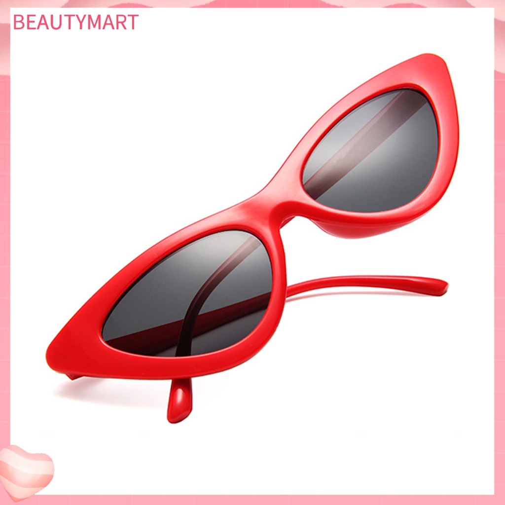 Kính Mát Gọng Nhỏ Bằng Nhựa Màu Trơn Bắt Mắt Thời Trang Mùa Hè Cho Nữ