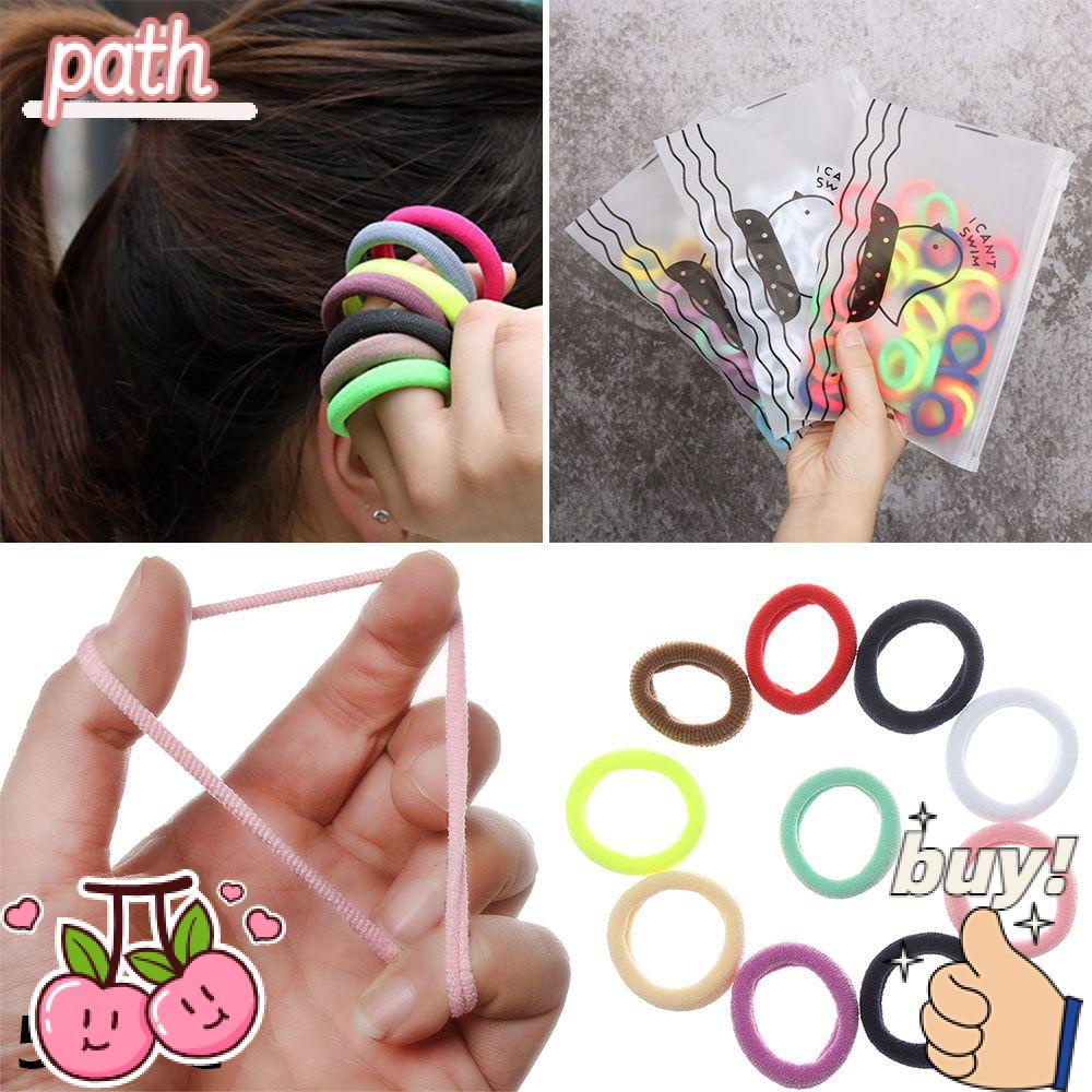 Bộ 50 Dây Buộc Tóc Co Giãn Không Đường May Dành Cho Bé