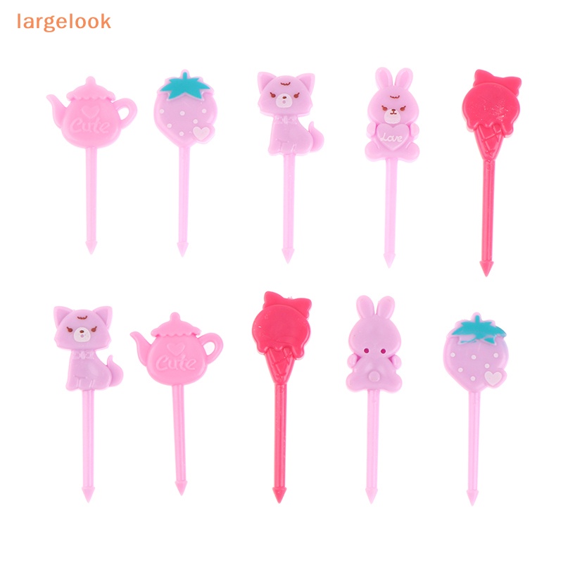 1 Bộ Nĩa Ăn Trái Cây / Tráng Miệng / Đồ Ăn Tráng Miệng Hình Hoạt Hình Mini Dễ Thương Dành Cho Trẻ Em