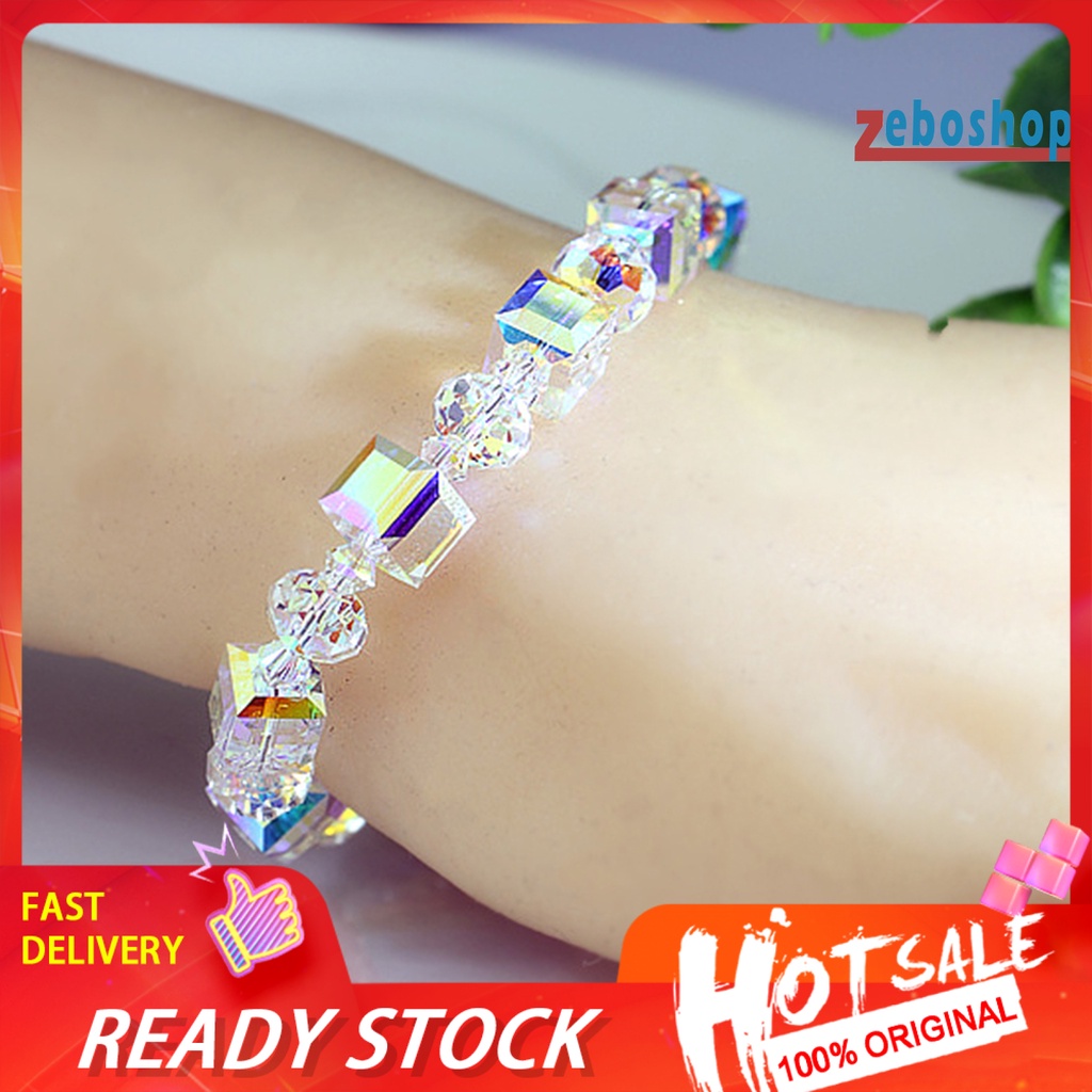 Vòng Tay Chuỗi Hạt Pha Lê Nhân Tạo Xinh Xắn Thời Trang Cho Nữ