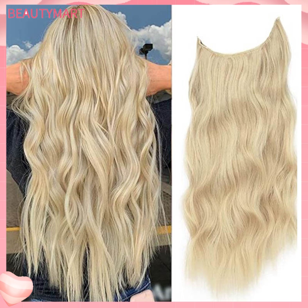 [beautymart] Tóc Giả Xoăn Dày Tự Nhiên Không Để Lại Dấu Vết Phong Cách Âu Mỹ Cho Nữ Sử Dụng