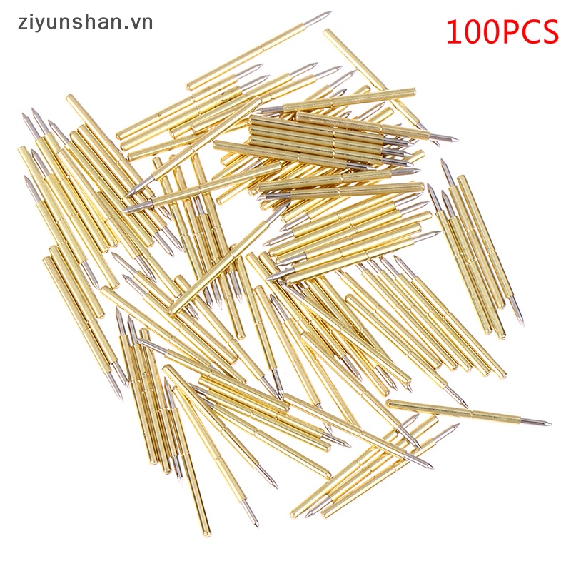 Ziyunshan 100 cái đường kính 1,02mm chiều dài 15,85mm đầu dò kiểm tra lò xo pogo pin tool p75-b1 vn