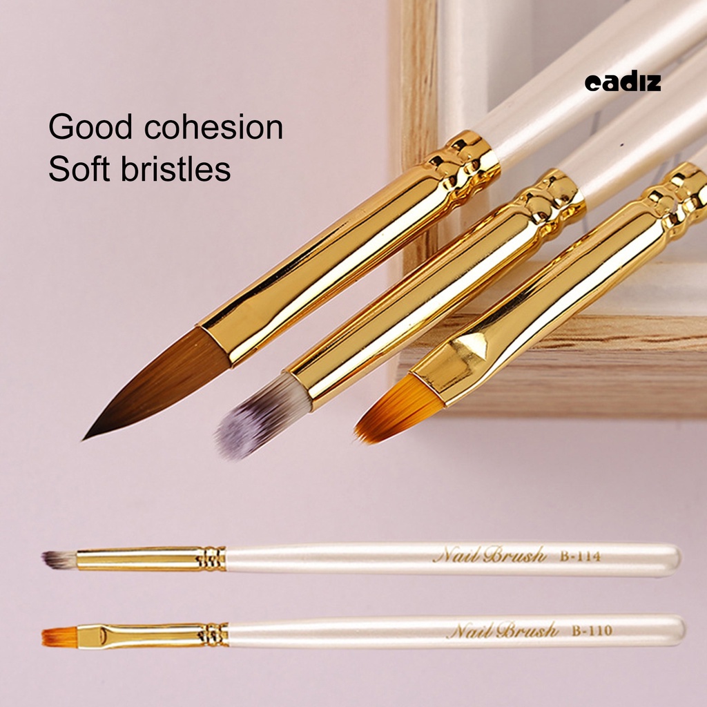 Bút Vẽ Móng Tay Nghệ Thuật Ngòi CADI Bằng Len Nylon Mềm Không Phai Màu Kèm Nắp Đậy DIY