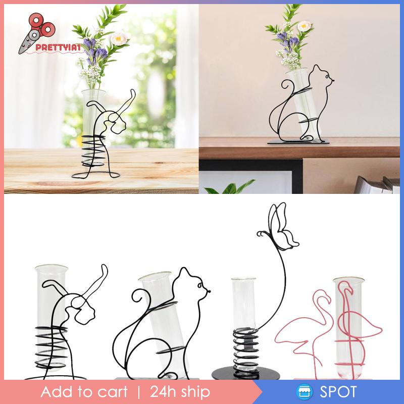 [Prettyia1] Bình Hoa Thủy Tinh Phong Cách Bắc Âu