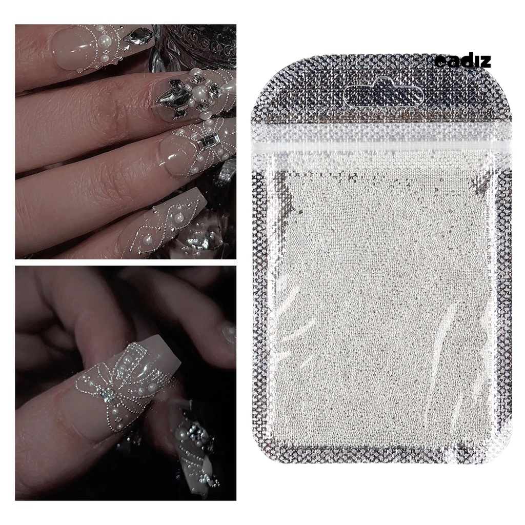 1 Túi Hạt Charm Bằng Hợp Kim Thép Cứng 3D Lấp Lánh Chống Rỉ Sét Kích Thước 0.8 / 1mm Dùng Trang Trí Móng Tay DIY