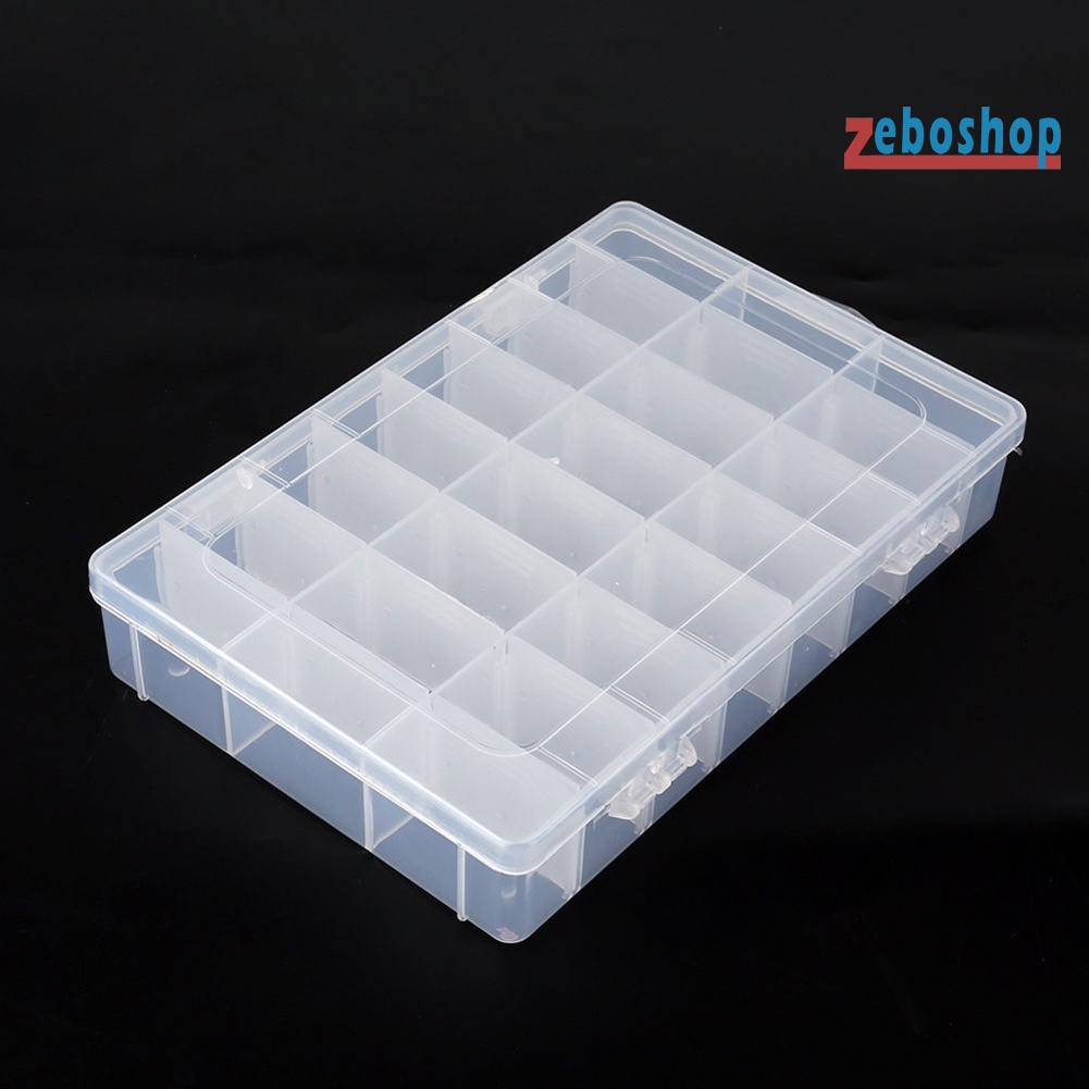 Hộp Nhựa 24 / 15 / 8 Ngăn Đựng Trang Sức Tiện Dụng
