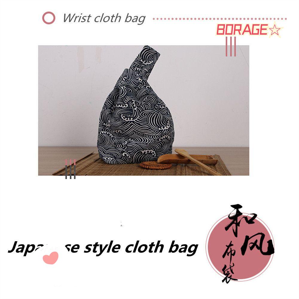 1 Túi Đựng Tiền Đeo Cổ Tay Bằng cotton Phong Cách Nhật Bản Đơn Giản Cho Nữ