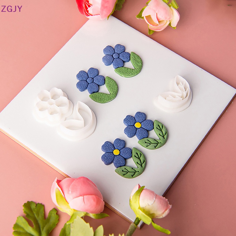 Khuôn Làm Bông Tai Bằng Đất Sét Polymer Hình Hoa Sen Phong Cách Bohemian Mới