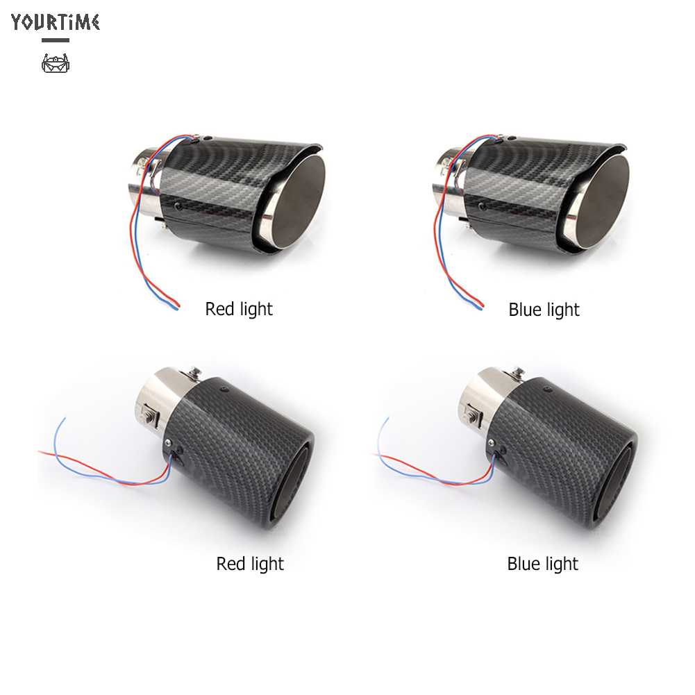 Ống Xả Xe Hơi Bằng Sợi Carbon Có Đèn LED