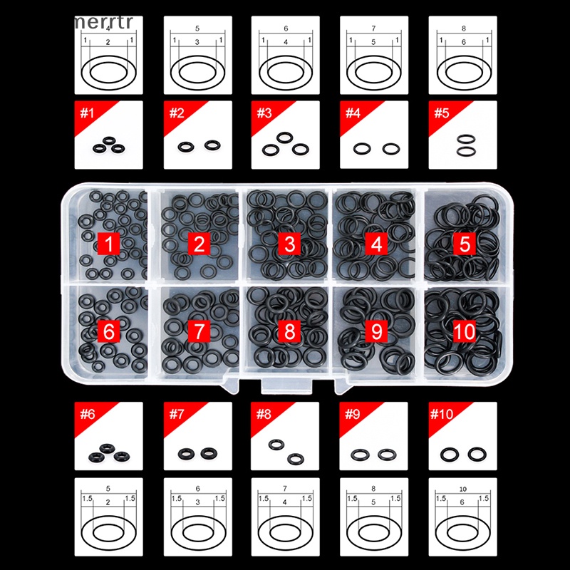 Hộp 250 Vòng Đệm Cao Su Hình Chữ O