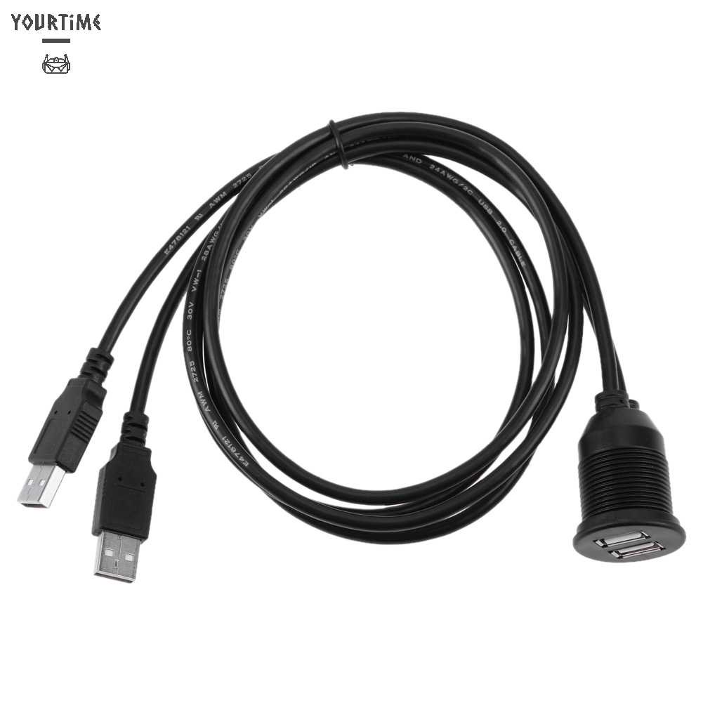Dây Cáp Nối Dài Bảng Điều Khiển Xe Hơi Hai Cổng USB