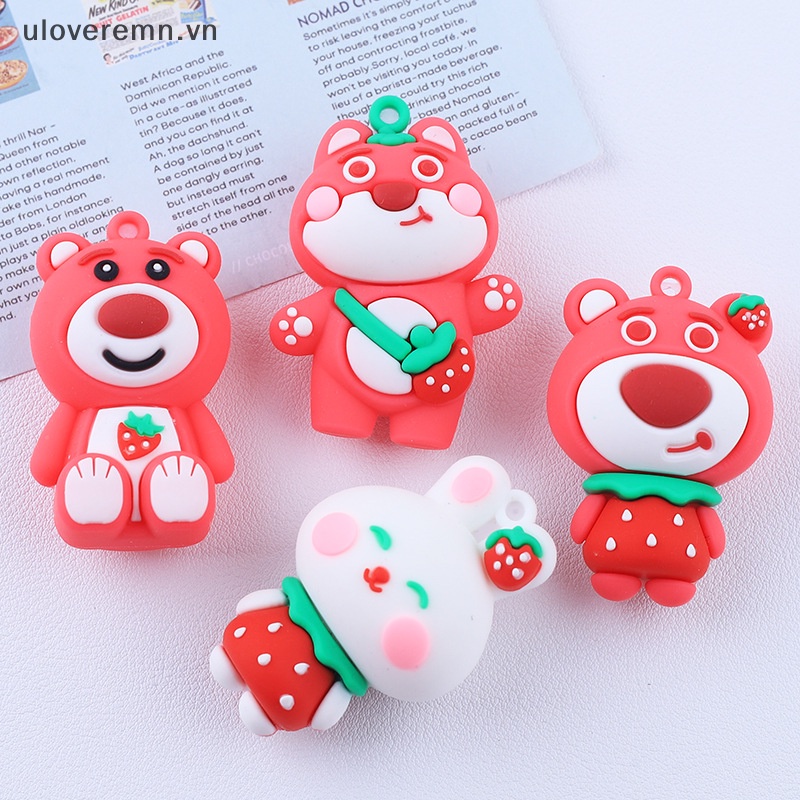 Móc Khóa Hình Gấu 3D Bằng Nhựa Resin DIY Để Trang Trí Điện Thoại