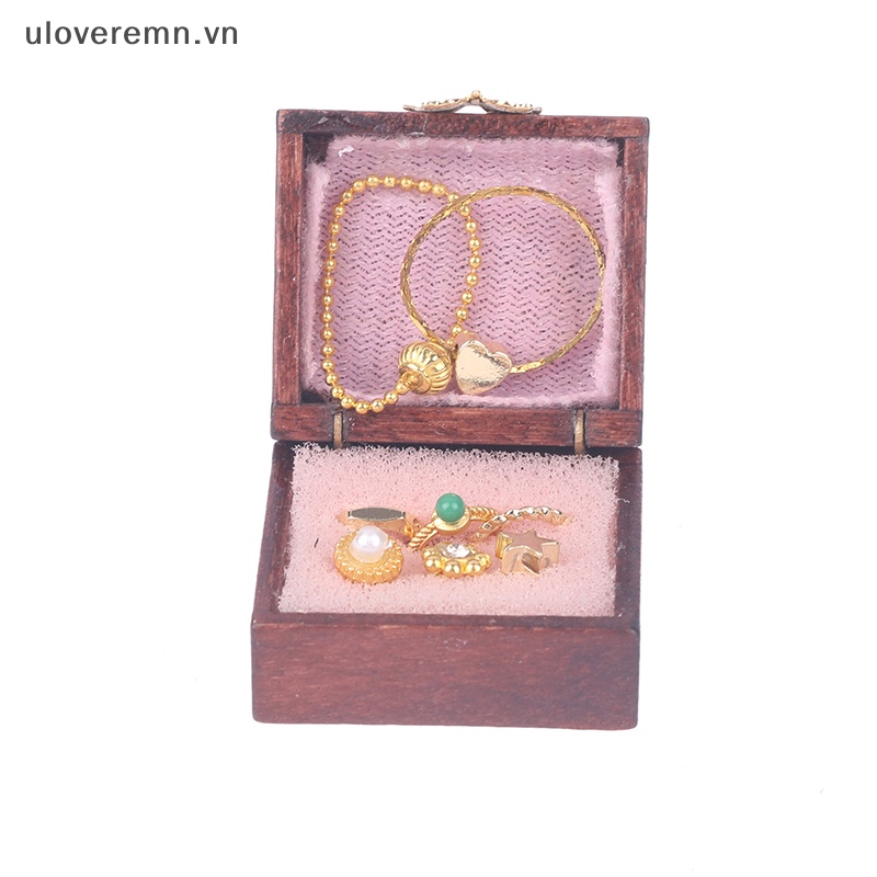 1 Bộ Hộp Trang Sức Mini Cho Nhà Búp Bê