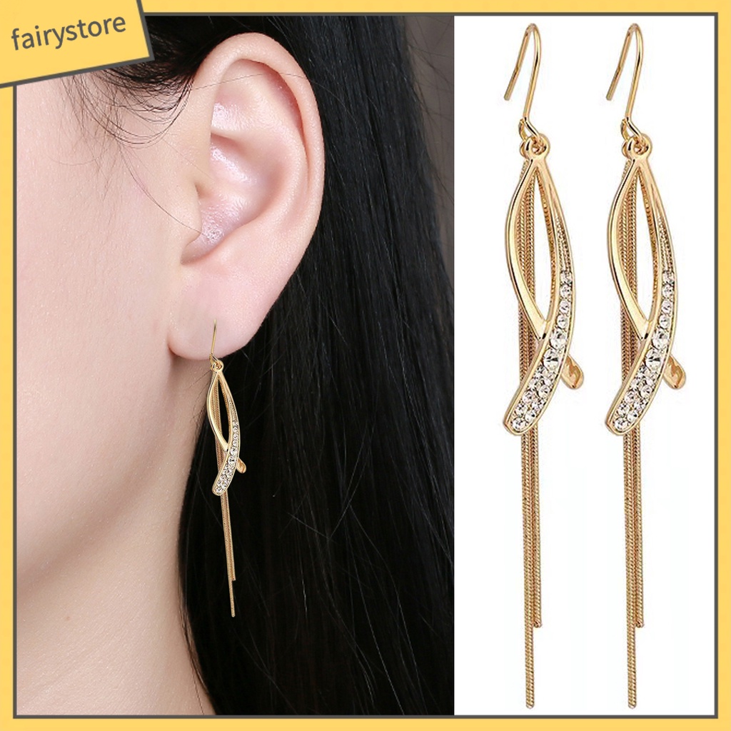 1 Đôi Bông Tai Hình Thánh Giá Đính Đá Lấp Lánh Dành Cho Nữ