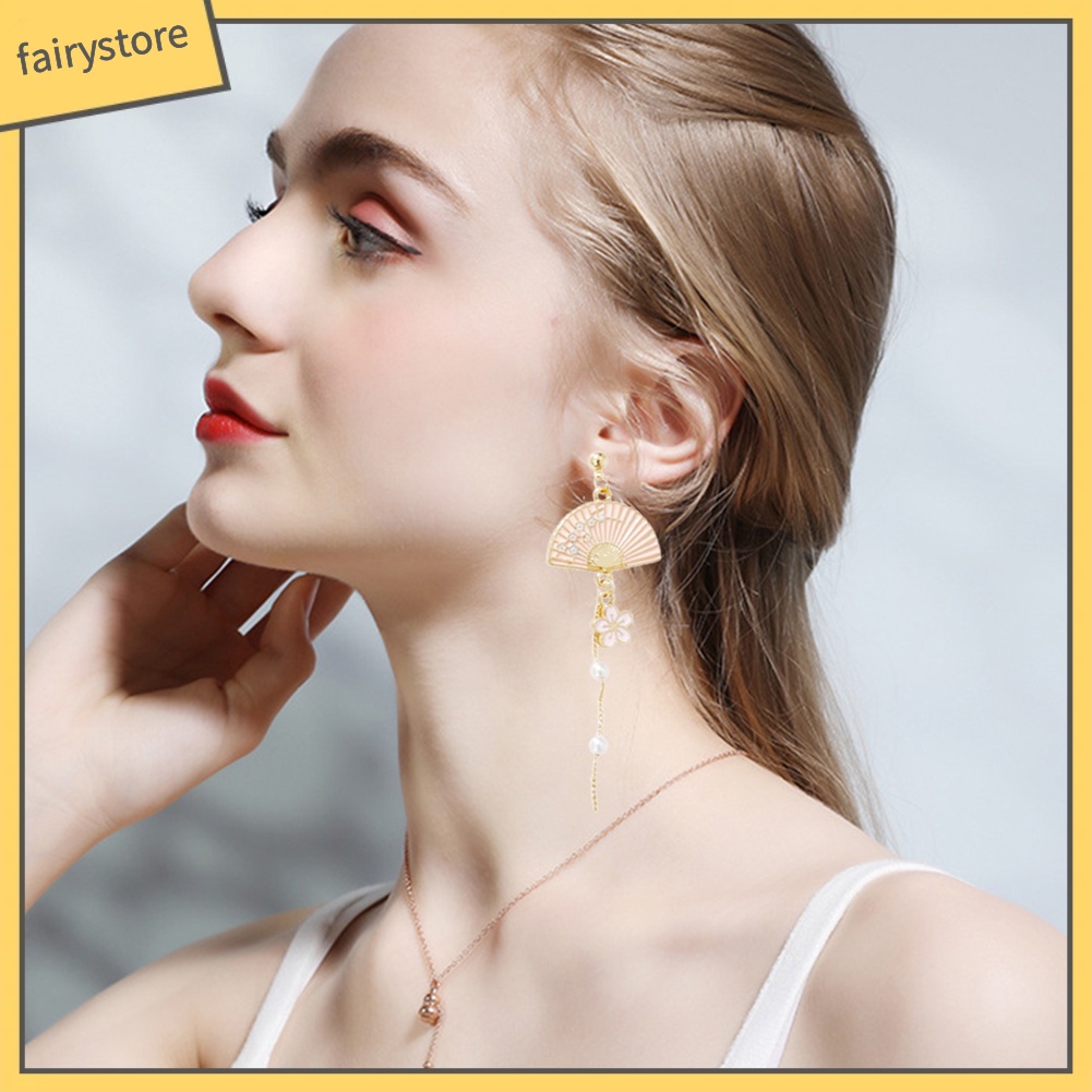 Bông Tai Mạ Bạc Hình Mèo Đính Hoa Thời Trang Cho Nữ