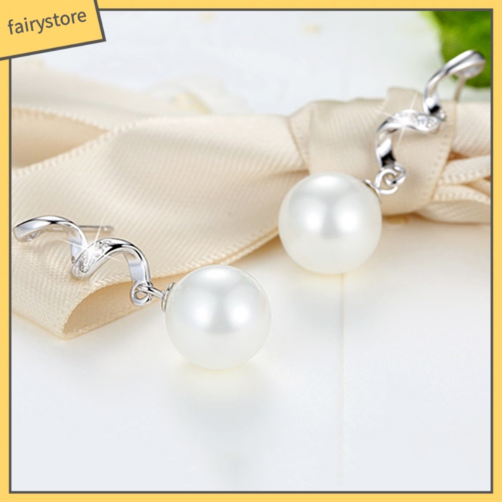 Khuyên Tai Dáng Dài Đính Đá Và Ngọc Trai Nhân Tạo Thời Trang