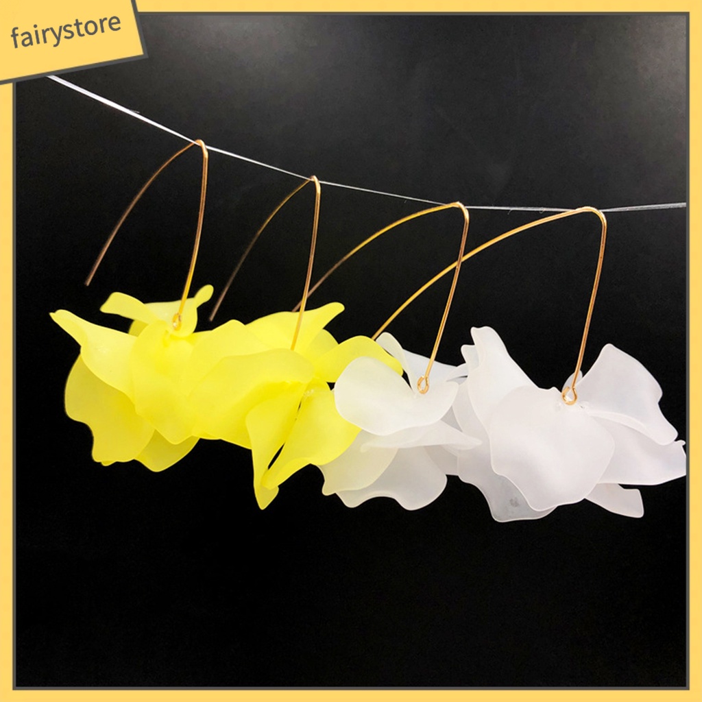 1 Đôi Bông Tai Móc Hình Cánh Hoa Handmade Phong Cách Bohemian