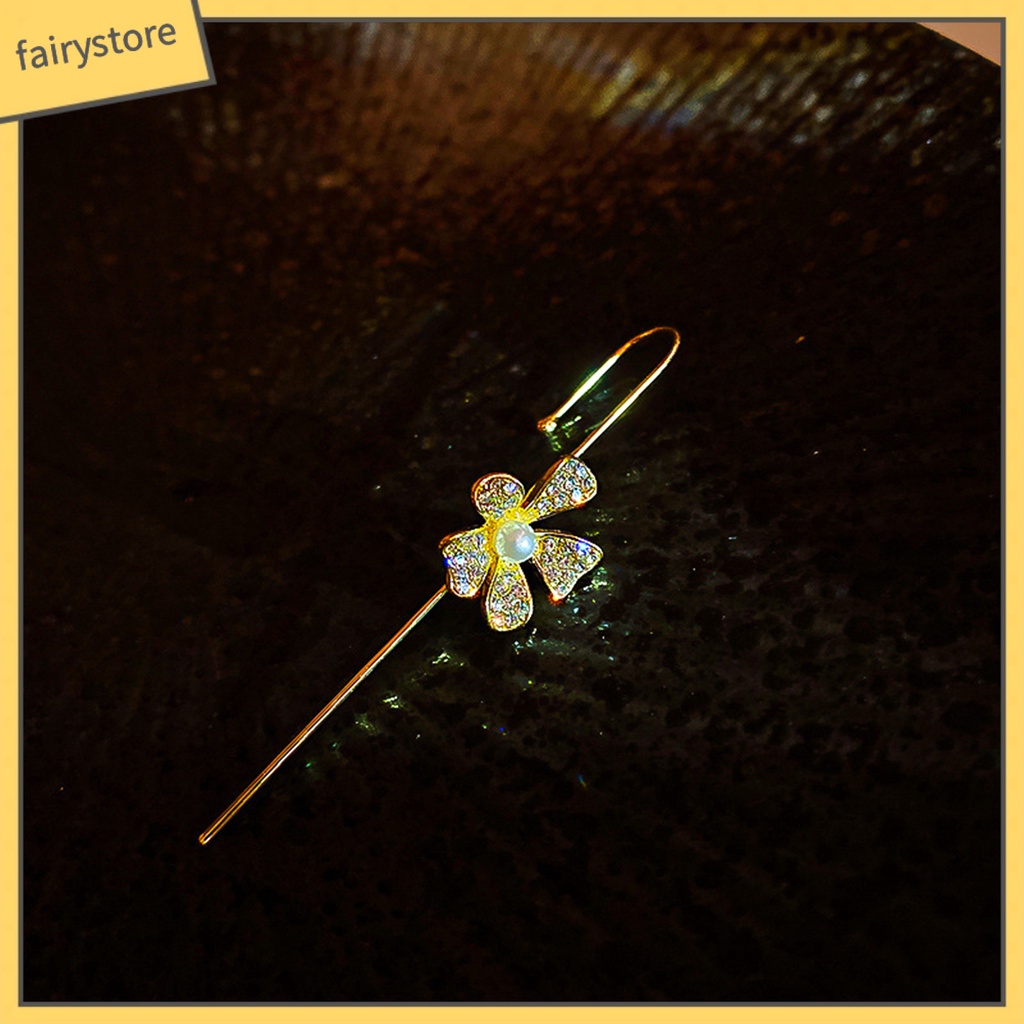 1 Khuyên Vành Tai Hình Hoa Bướm Đính Đá Thời Trang Dự Tiệc Cho Nữ