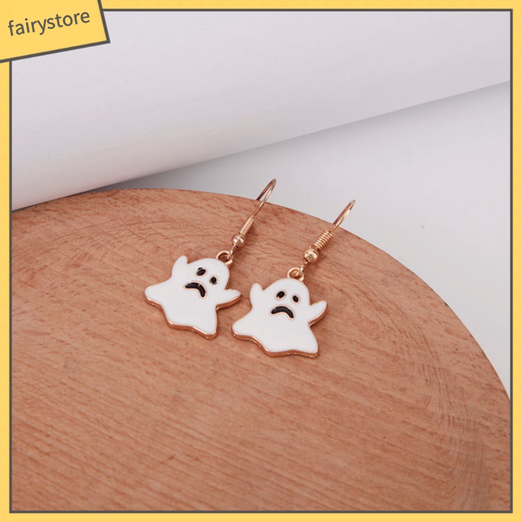 1 Đôi Bông Tai Hình Ma Bí Ngô Phong Cách Halloween Vui Nhộn Dành Cho Nữ