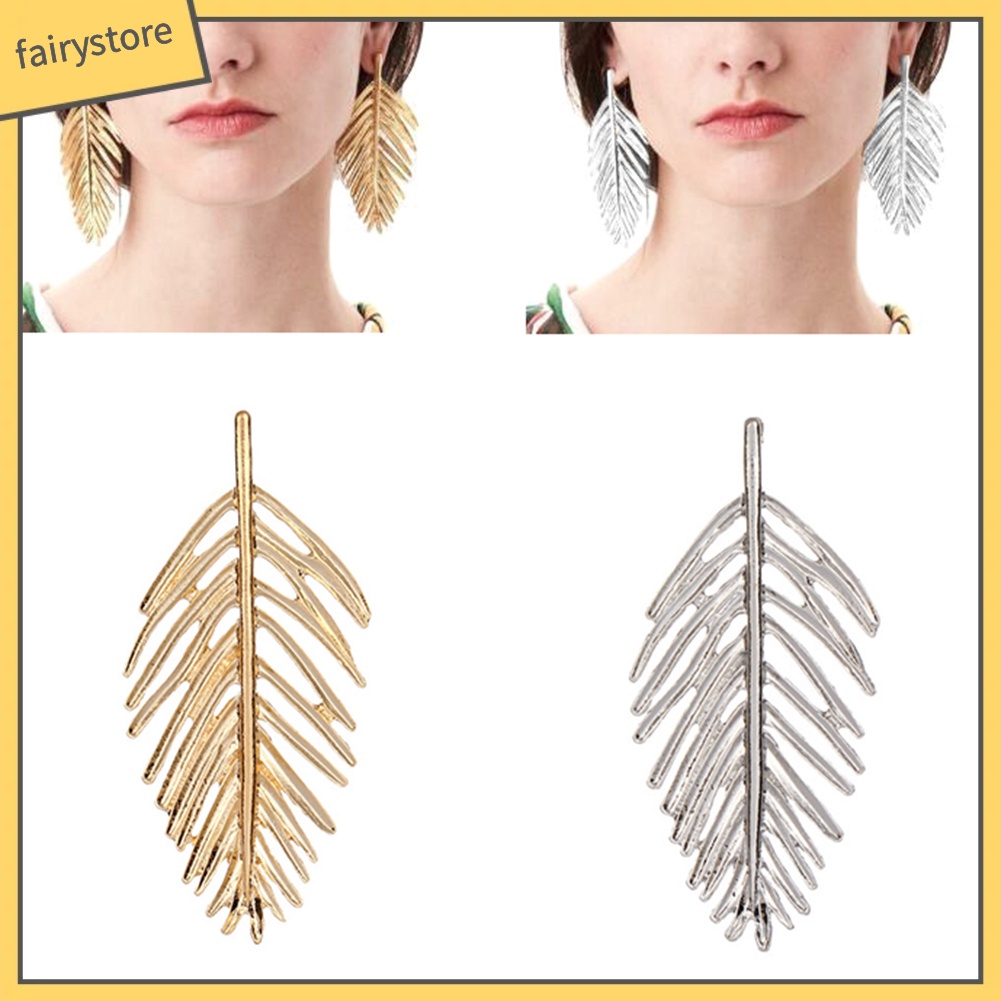 Bông Tai Hình Chiếc Lá Phong Cách Vintage Dành Cho Nữ