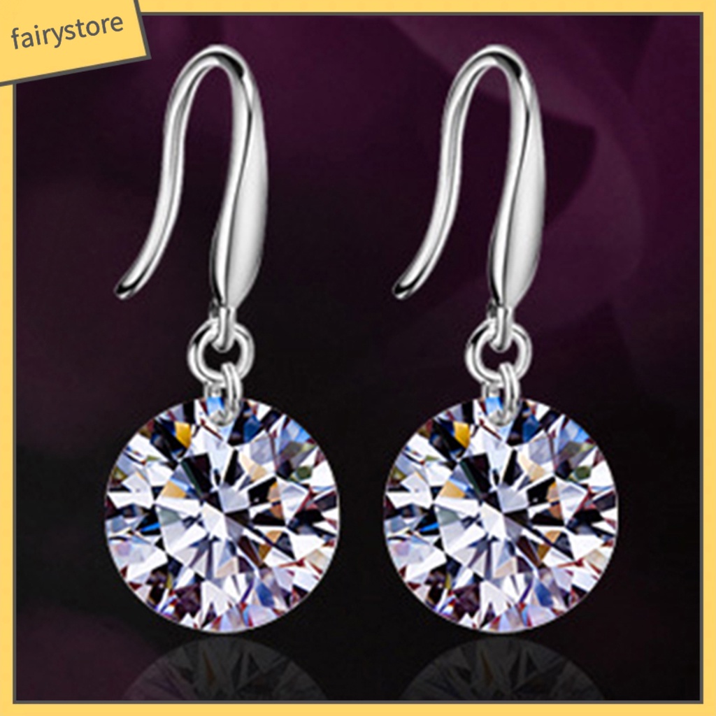 1 Đôi Bông Tai Đính Đá Thời Trang Dành Cho Nữ