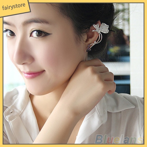 1 Bông Tai Hình Bướm Đính Pha Lê Trang Nhã Dành Cho Nữ