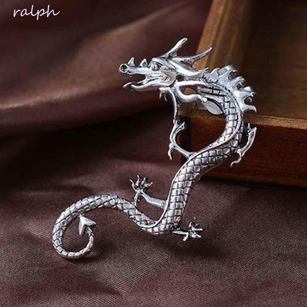 Bông Tai Hình Rồng Bằng Hợp Kim Phong Cách Vintage Thời Trang Cho Nam Nữ