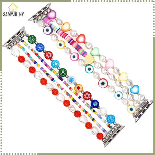 Dây Đeo Chuỗi Hạt Thời Trang Cho Đồng Hồ iWatch