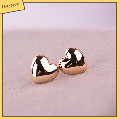 1 Đôi Bông Tai Hình Trái Tim Nhỏ Dễ Thương Dành Cho Nữ