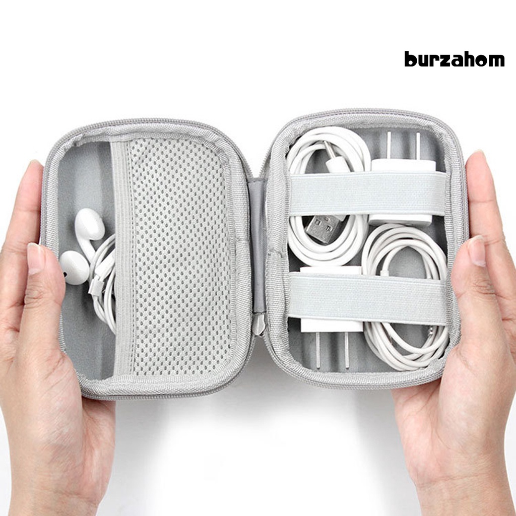 Túi Lưới Tròn / Vuông / Chữ Nhật Mini Bằng EVA Cứng Đựng Dây Cáp Tai Nghe