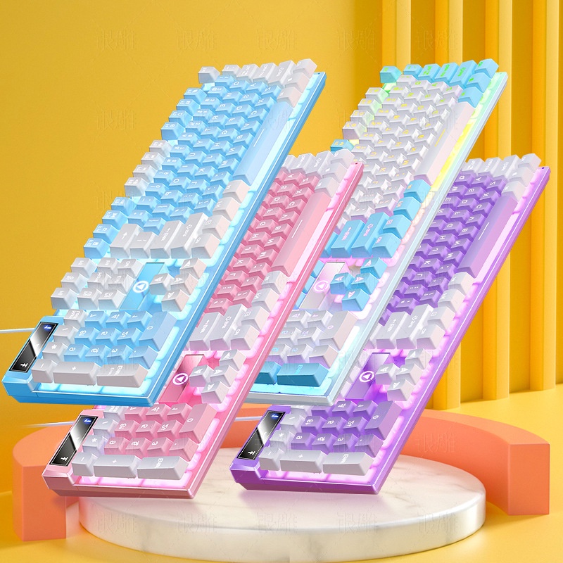 Bàn Phím Cơ K500 Có Dây Màu Sắc Độc Đáo Chất Lượng Cao