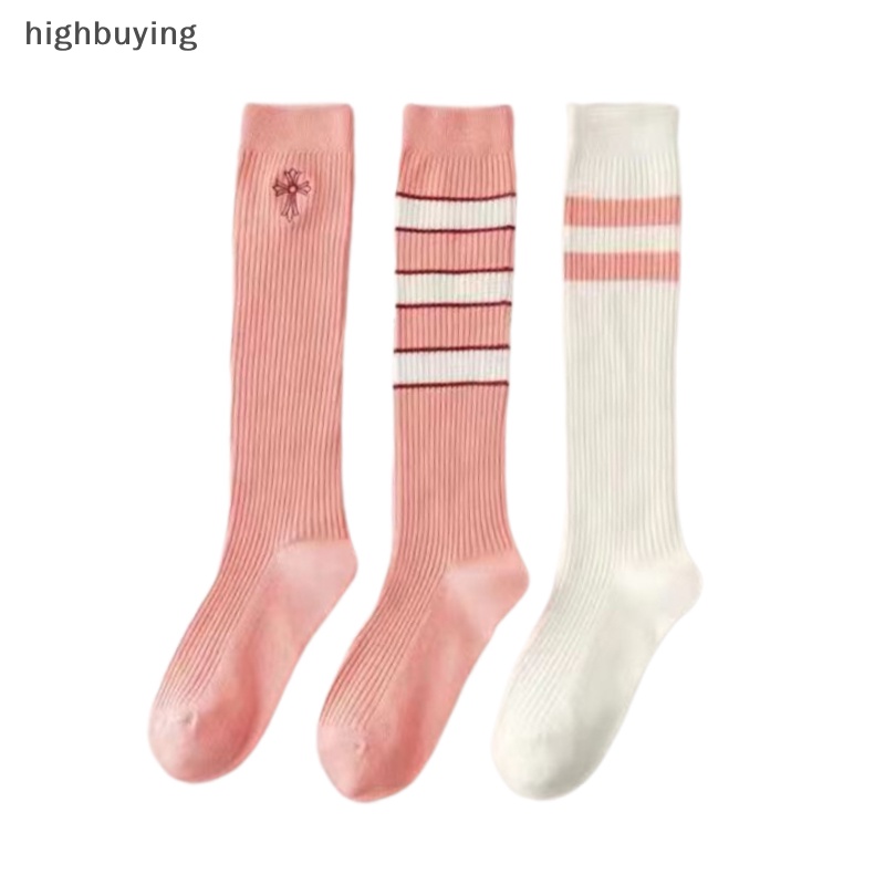 1 Đôi Tất Ngang Bắp Chân Họa Tiết Kẻ Sọc Thời Trang Mùa Hè Cho Nữ