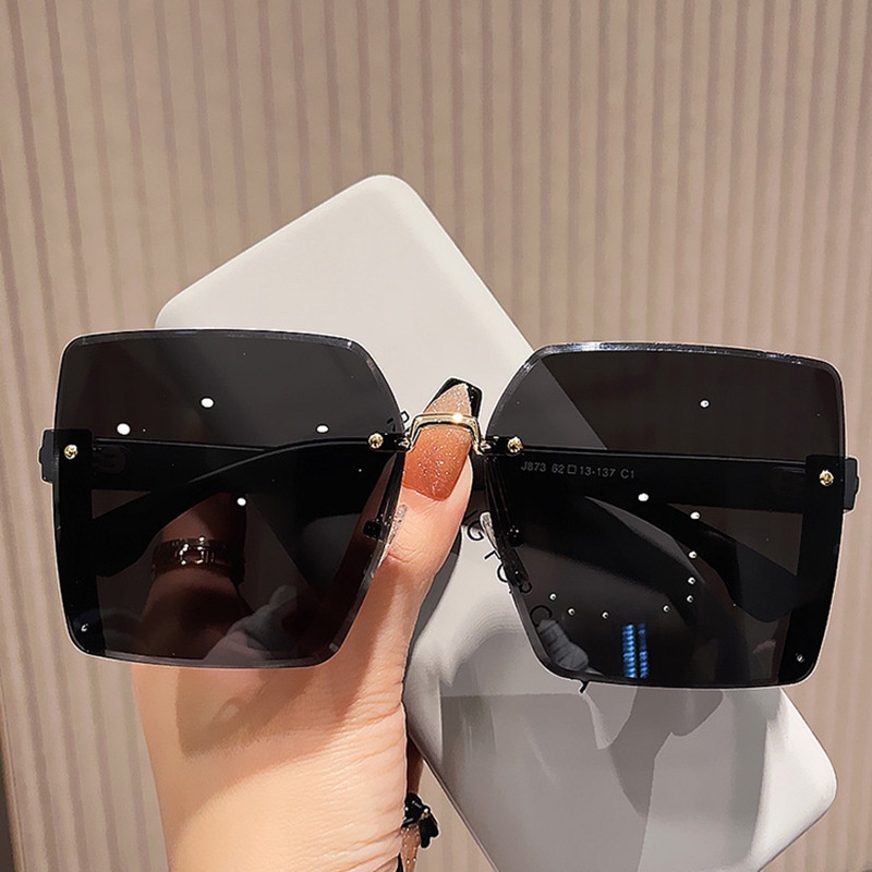 Kính Mát Gọng Vuông Kim Loại Thời Trang Cho Nam Nữ