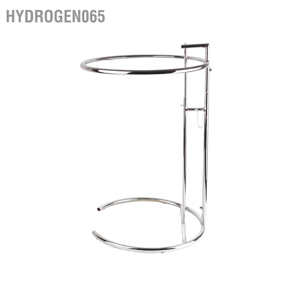 Hydrogen065 Bàn Cà Phê Nâng Phong Cách Retro Hình Tròn Trong Suốt Kim Loại Nhỏ Gọn Kính Trang Trí Thực Tế