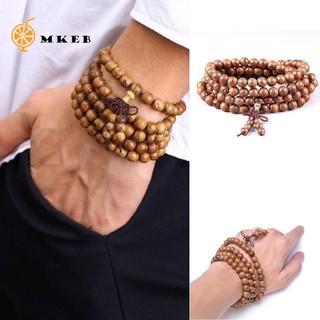 MKEB tay chuỗi hạt gỗ phong cách Phật giáo chất lượng cao