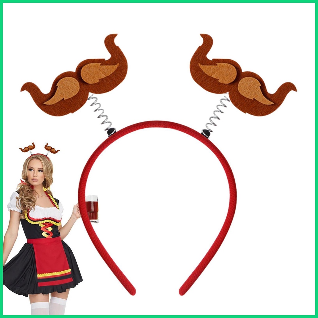 Oktoberfest Băng Đô Cài Tóc Tinh Tế Oktoberfest Girl Ria Mép Cốc Bia Thiết Kế Xúc Xích Cho Nữ Jwvn