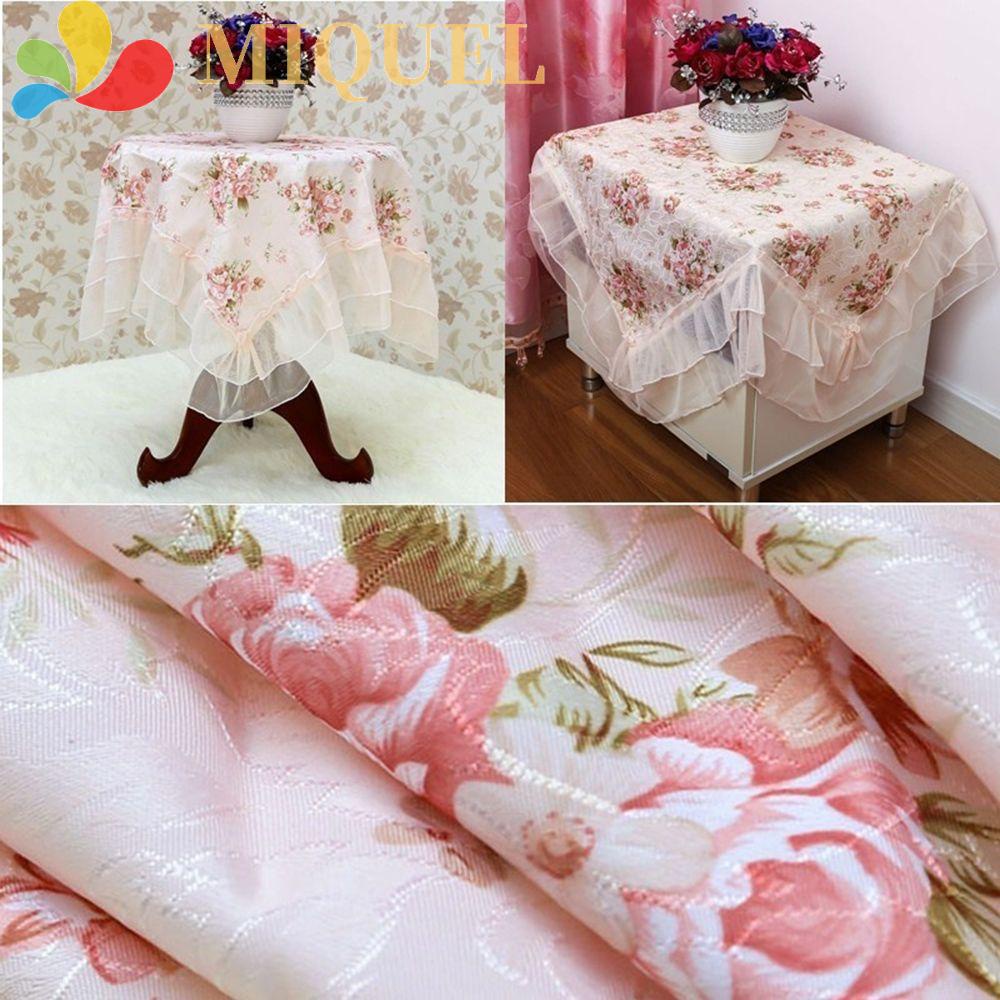 Khăn Trải Bàn Phối Ren Chống Bụi Trang Trí Nội Thất