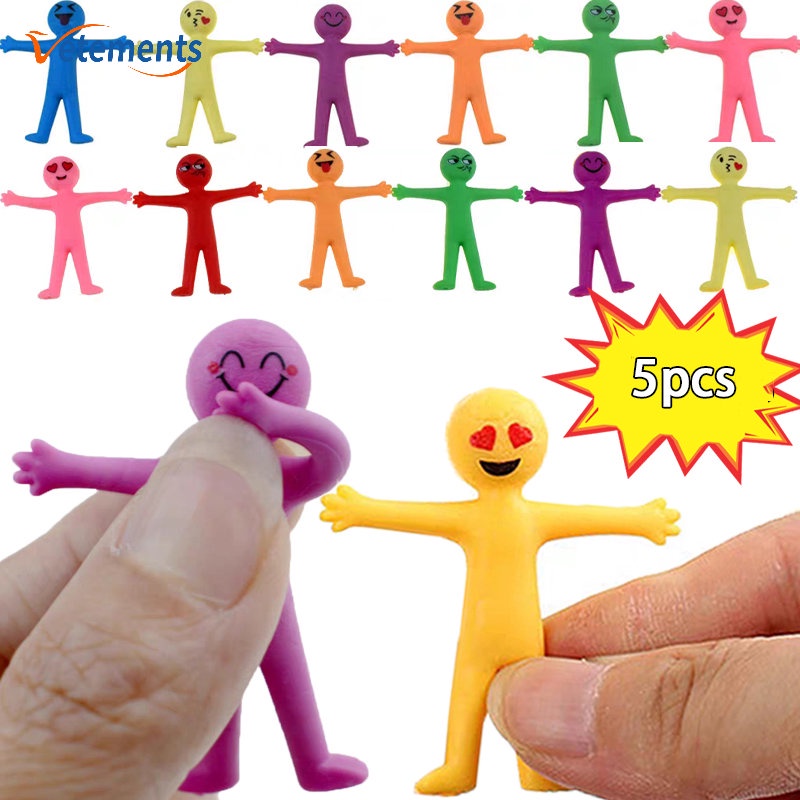 Set 5 Búp Bê Người Đàn Hồi Nhiều Màu Sắc